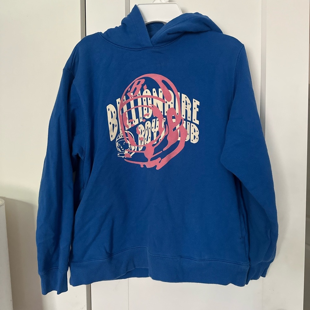 BILLIONAIRE BOYS CLUB Bold Blue Hoodie with Graphic Design size 10